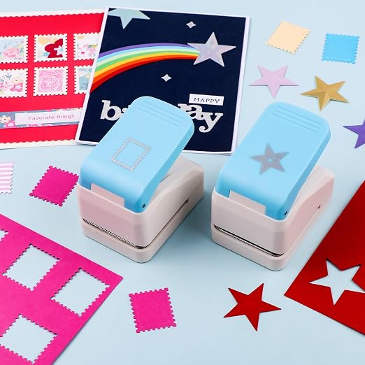 BAOFALI3Pcs Craft Punch Tool Set |Postage Stamp Punch0.9x1.1inch | Square - Image 7