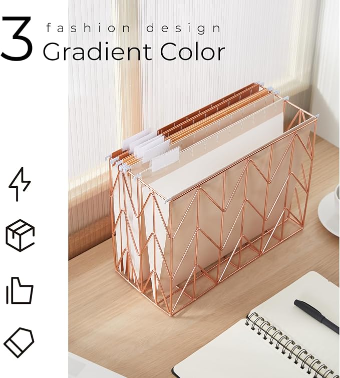 Y YOMA 36 Pack Gradient Hanging File Folders Letter Size Decorative Hanging - Image 4