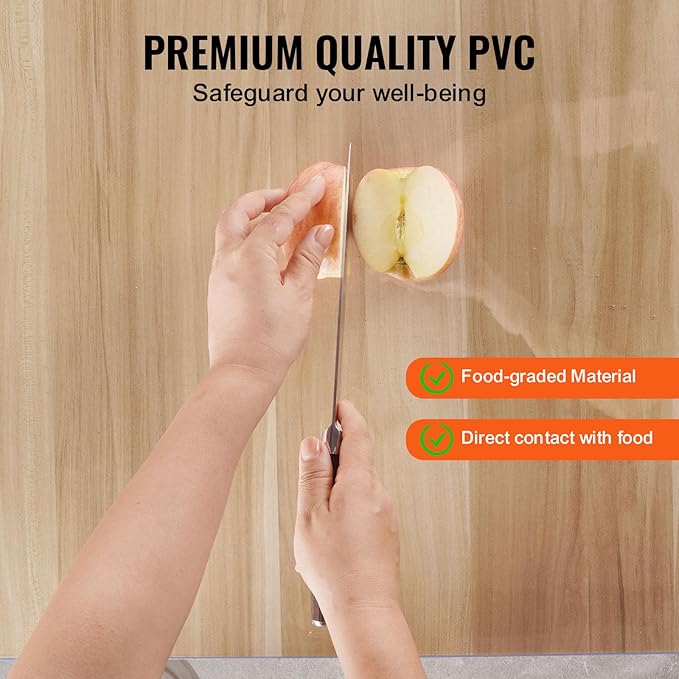 VEVOR Plastic Table Cover, 42 x 42 Inch 2.0 mm Thick Clear Round PVC Desk Mat - Image 3