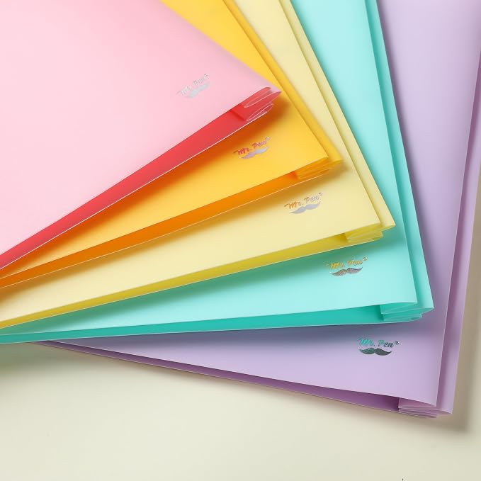 Mr. Pen- Plastic Folders with Pockets and Prongs, 15 Pack, Letter Size | Pastel - Image 6