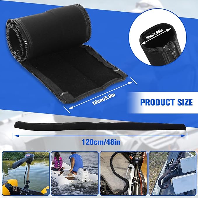 48inch Neoprene Trolling Motor Cable Sleeve 2'' Dia Cable Organizer - Image 5