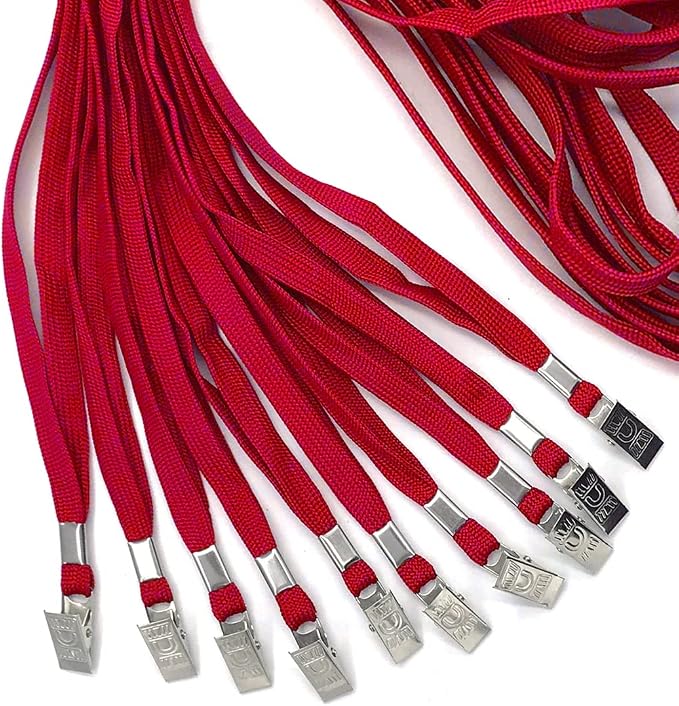 Bird Fiy Red Lanyards 100 Pack Bulk Badge Lanyards - Image 4