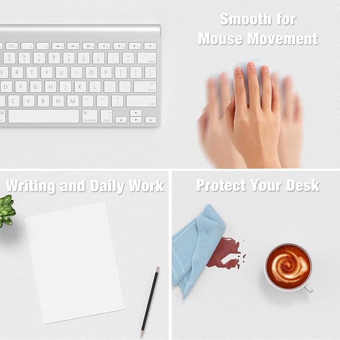 Hsurbtra Desk Pad, 23.6" x 13.8" PU Leather Desk Mat, M Extended Mouse Pad - Image 4