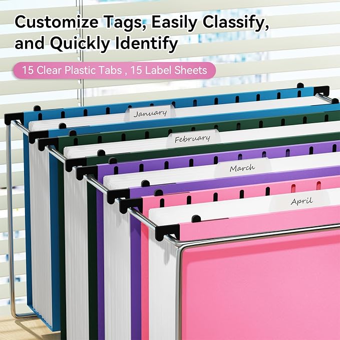 Ansook Legal Size Hanging File Folders, Expandable 3 Inch Legal Szie File - Image 5