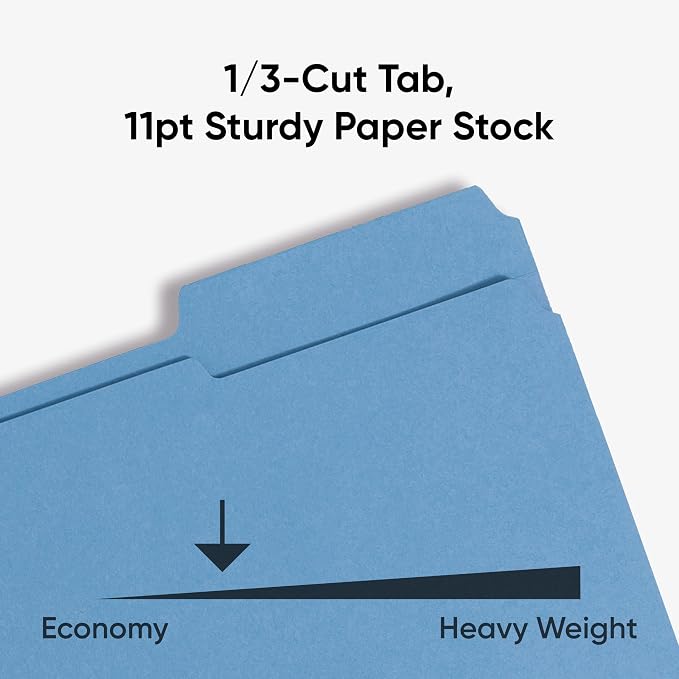 Smead Fastener File Folders, Reinforced 1/3-Cut Tabs, 2 Fasteners, Letter Size - Image 4