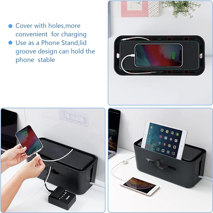 Cable Management Box, Cord Organizer Box - Image 4