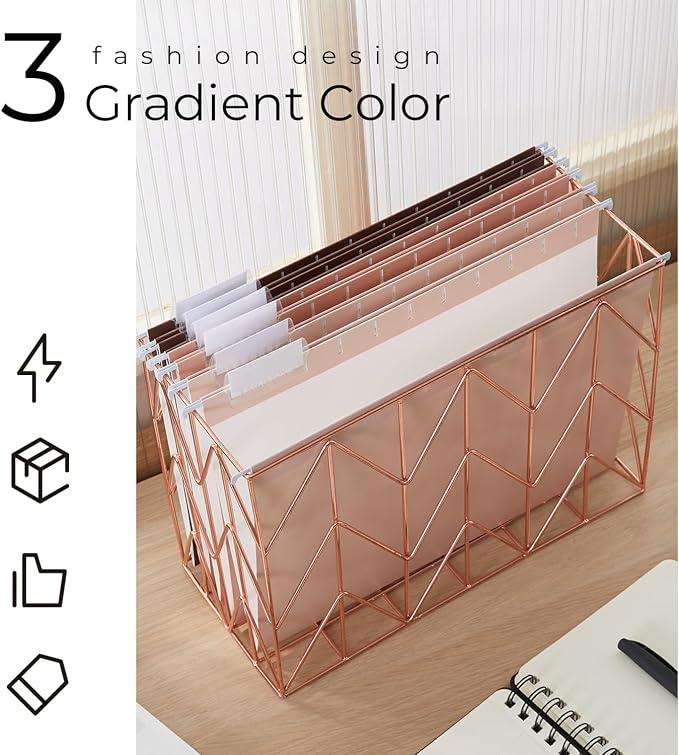 Y YOMA 18 Pack Gradient Hanging File Folders Letter Size Decorative Hanging - Image 4