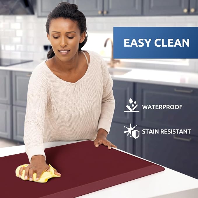 KitchenClouds Kitchen Mat Cushioned Anti Fatigue Kitchen Rug 17.3"x60" Water - Image 3