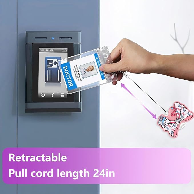 Coquette Bow Ultrasound Tech Badge Reel Retractable, Cute Sonographer Acrylic - Image 5