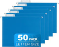 Blue Hanging File Folders, 50 Packs Reinforced Hanging Folders, Designed by Unknown