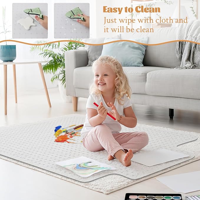 KMAT Office Chair Mat for Carpet, Computer Desk Mat, Heavy Duty Floor - Image 6