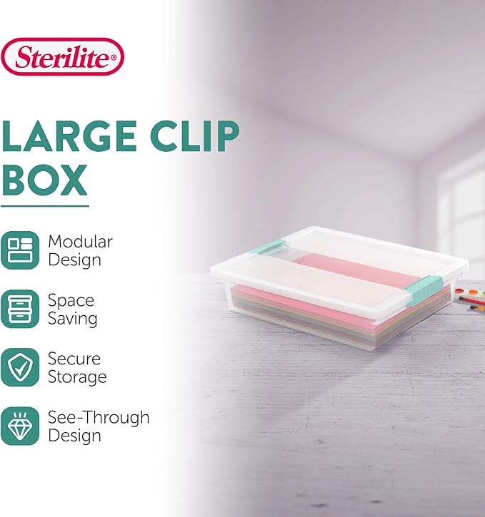 Sterilite 18-Pack Clip Box, Supplies and Office Items - Image 2