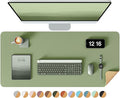 YSAGi Double-Sided Desk Pad, 35.4"x17"Leather Desk Mat, Eco Cork Desk Pad by YSAGi