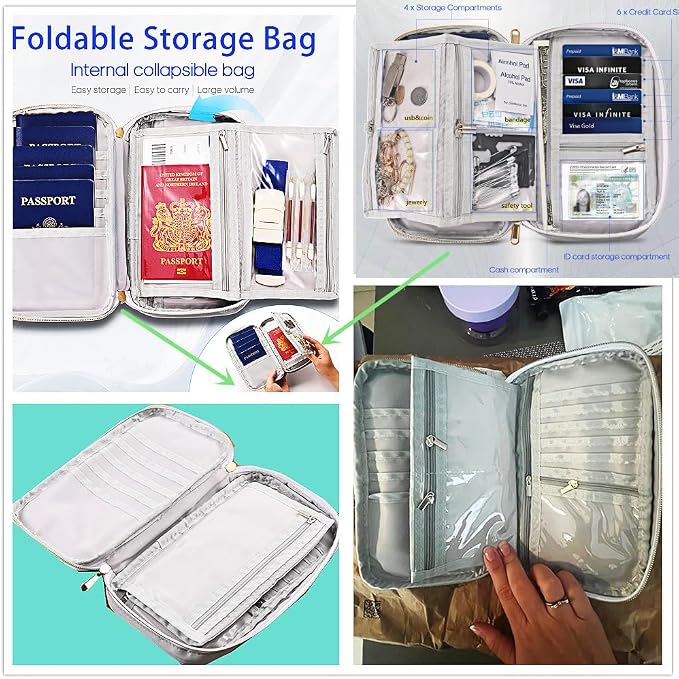 Multifunctional, Valuable Practical, RFID Family Passport Holder, Travel Wallet - Image 4