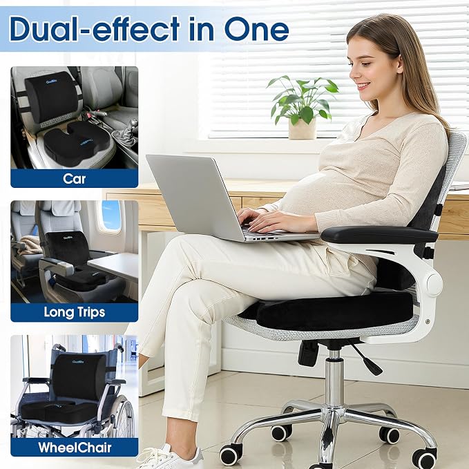 CloudBliss Lumbar Support Pillow & Seat Cushion Set - Image 4