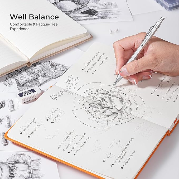 Nicpro 2 PCS Metal Mechanical Pencil 0.5mm & 0.7 mm - Image 4