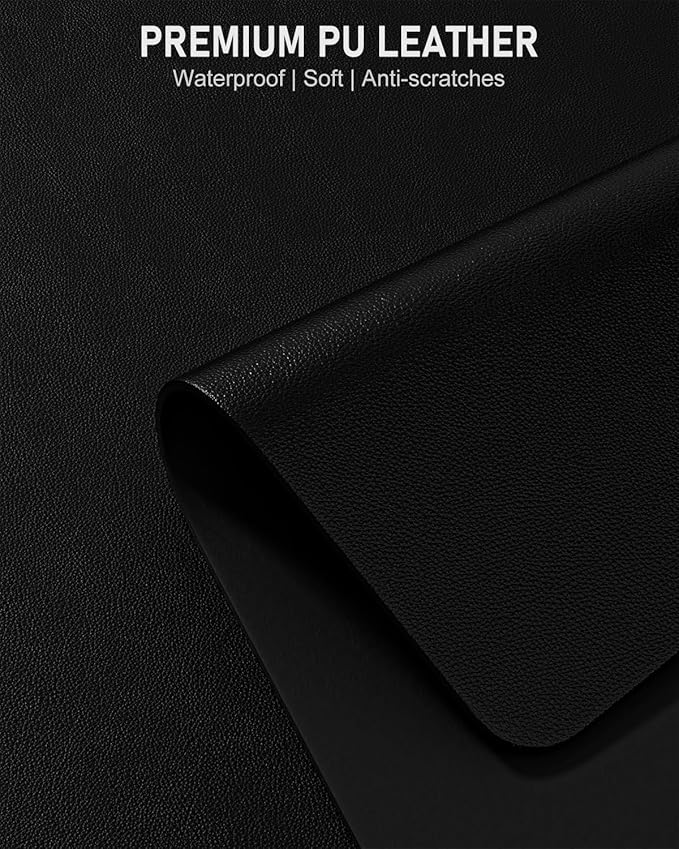 Desk Pad, 23.6" x 13.8" PU Leather Non-Slip Desk Mat Large Mouse Pad - Image 3