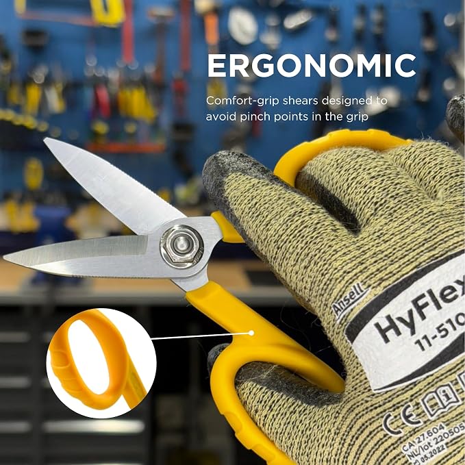 Miller KS-1 Yellow Fiber Optic Kevlar Scissors, Easily Portable Utility Scissors - Image 5