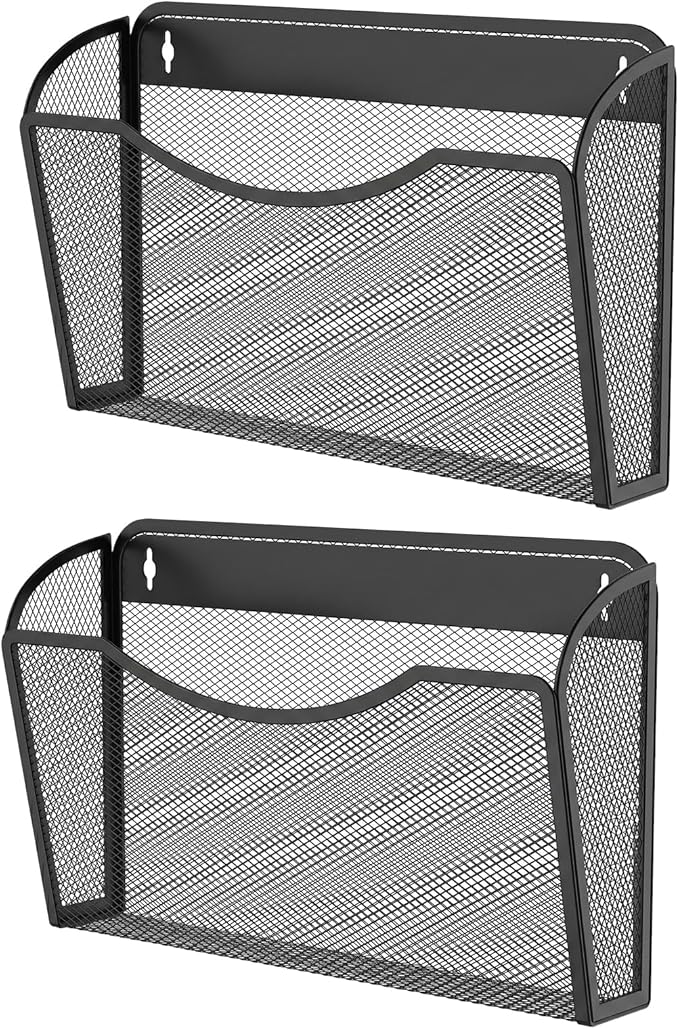 MINDEPOT Wall File Organizer, Hanging Wall Mounted File Folder Holder Mail by MINDEPOT