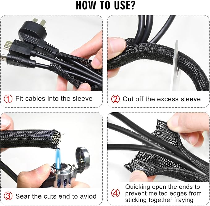 25ft - 1 inch Cable Protector Sleeve Split Wire Loom Tubing - Image 7