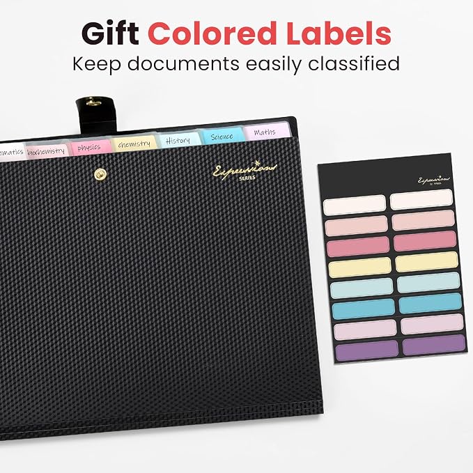 Sooez Accordion File Organizer 8 Pocket, Expanding File Folder - Image 5
