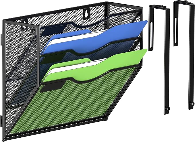 Kuntine.B Wall File Organizer Office Hanging Magazine Holder Wall File Organizer by KuntineB