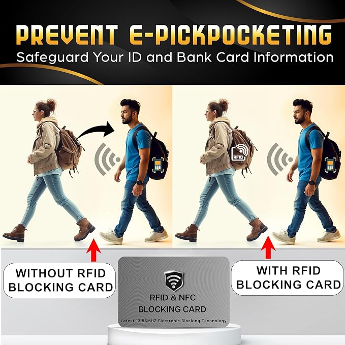 SaiTech IT 10 Pack of RFID Blocking Card, One Card Protects Entire Wallet Purse - Image 3