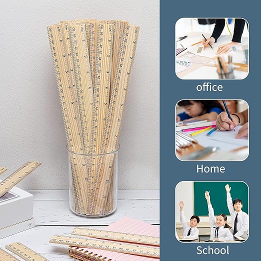 120 Pack Wooden Ruler 12 Inch Measuring Bulk - Image 2