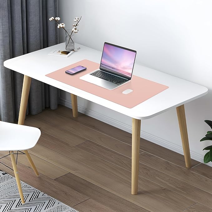 AFIING Leather Desk Pad Protector, 23.6" x 13.7" | Large Mouse Pad, Dual-Sided - Image 12