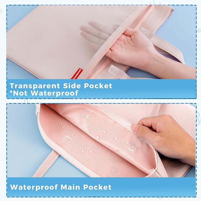 Pendancy Mesh Zipper Pouch A3 Size, Large Double Pocket Waterproof File Bag - Image 3