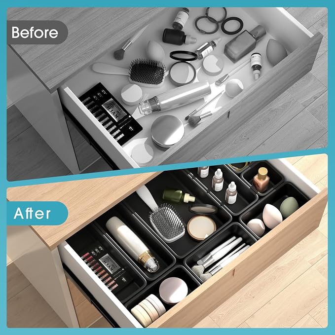 33 PCS Drawer Organizer Set, 4 Size Makeup Drawer Divider Organizer - Image 7