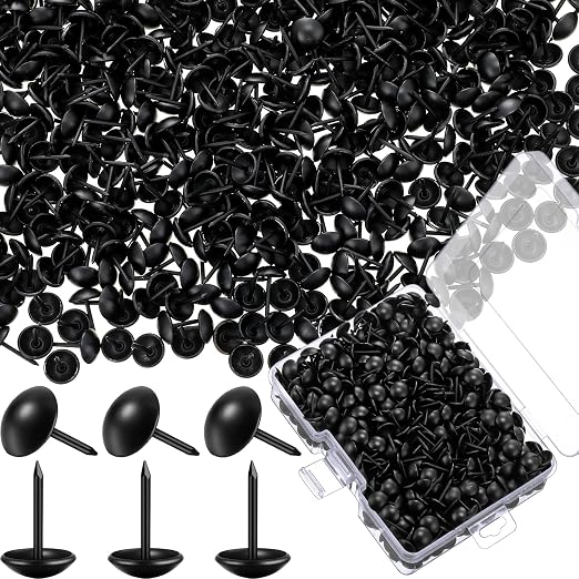 Outus 200 Pcs Black Upholstery Tacks 7/16 Inch Decorative Furniture Tacks Thumb by Outus