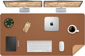 AFIING Cork Desk Mat 47" x 23.6", Dual-Sided Natural Cork & PU Leather Desk Pad by AFIING