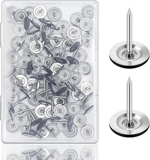 100 Pcs Metal Flat Head Thumb Tacks by Keepsweat