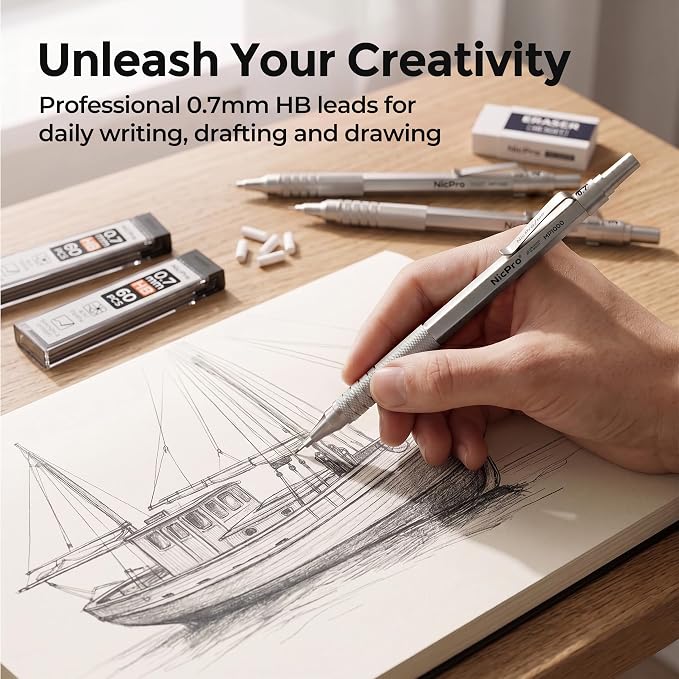 Nicpro 0.7 Metal Mechanical Pencil Set - Image 5