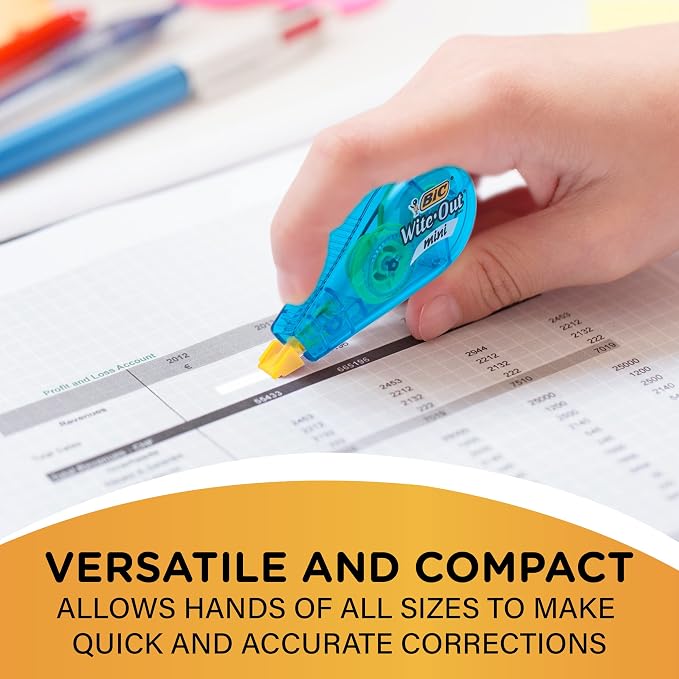 BIC Wite-Out Mini Correction Tape, No Dry Time, Long Lasting - Image 5