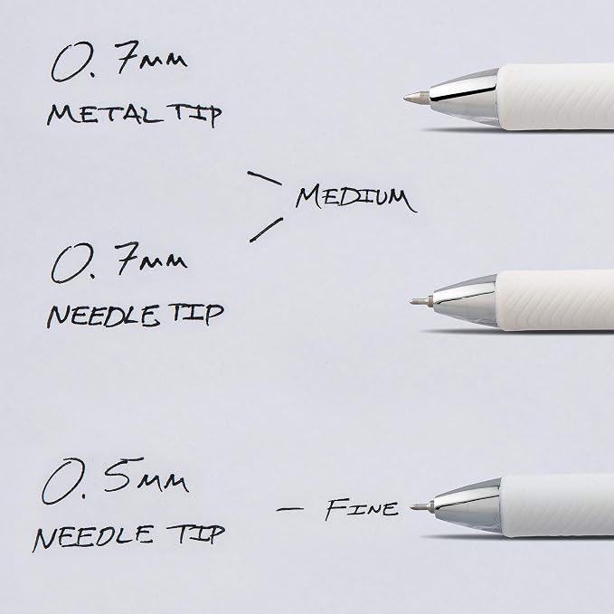 Pentel EnerGel Pearl RTX Retractable Gel Pen, 0.7mm Needle Tip, 2 Pack - Image 6