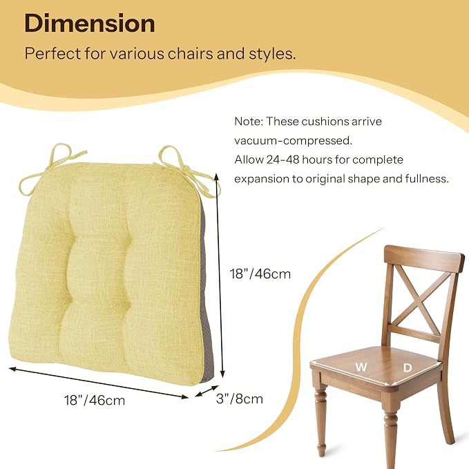 Chair Cushions for Dining Chairs 1 Piece, - Image 2