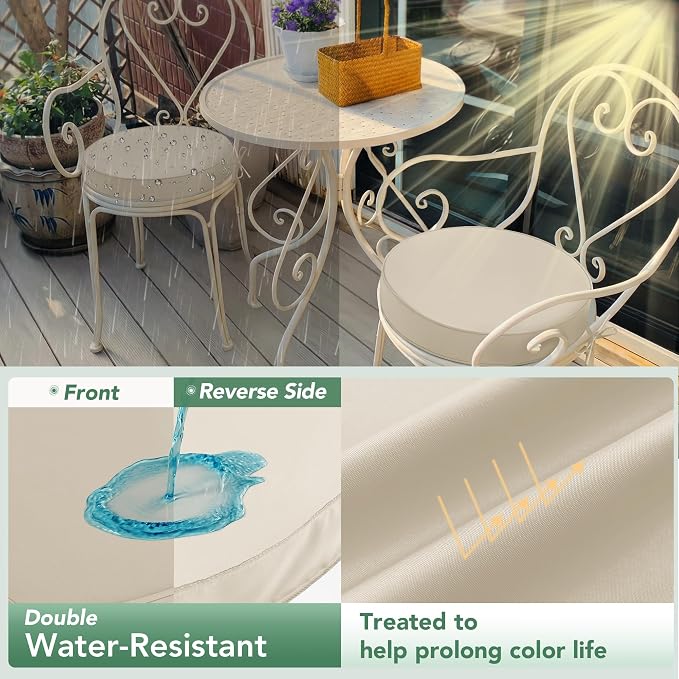 Summsun Outdoor Bistro Chair Cushions Set of 2 - Image 3