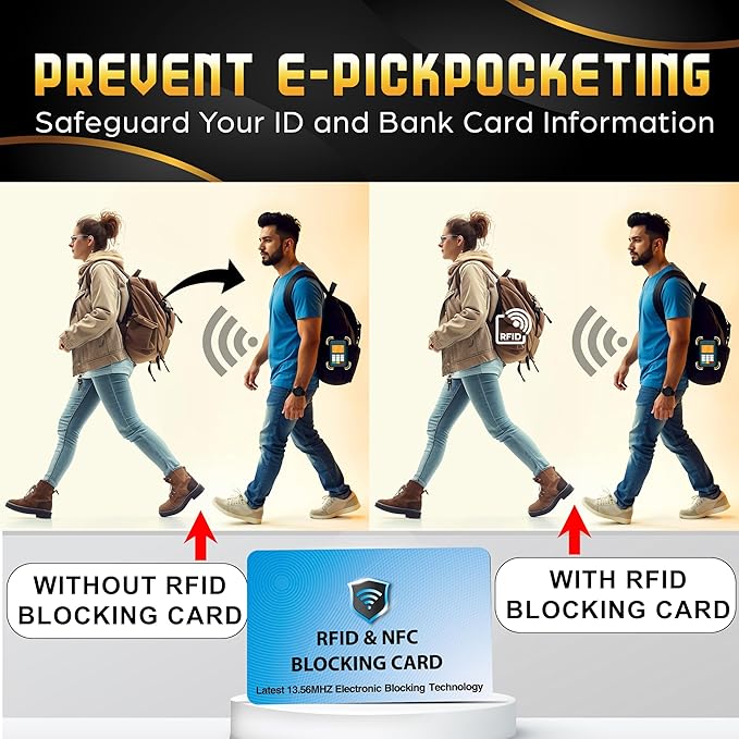 SaiTech IT 2 Pack RFID Blocking Cards Protect Your Entire Wallet, and Cards - Image 3