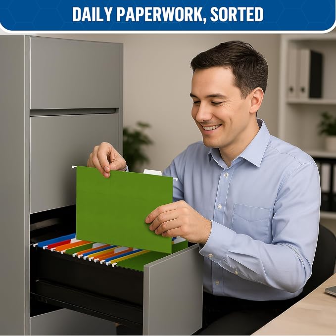 50 Pack Hanging File Folders Letter Size 8.5 x 11 - Image 5