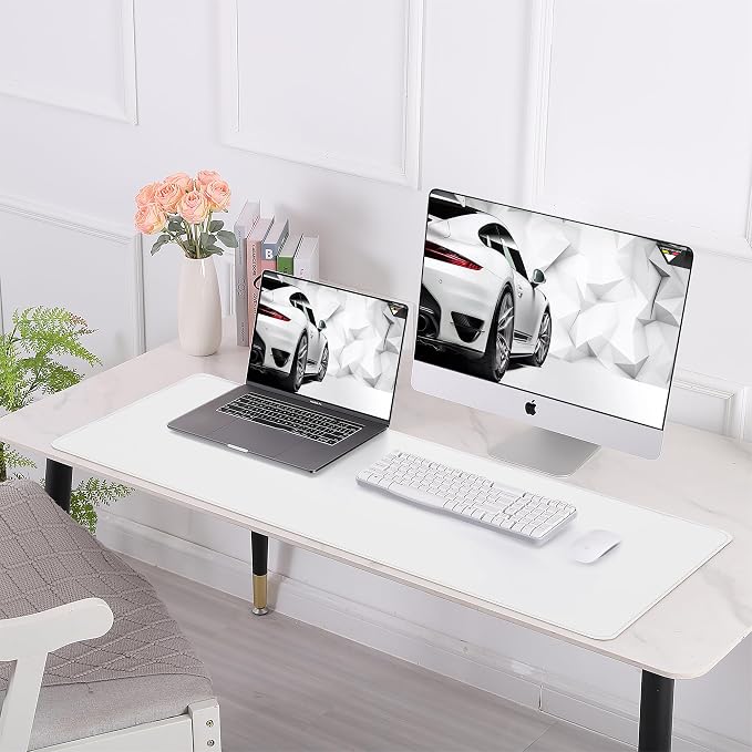 AFIING Cork Desk Mat 55" x 17", Dual-Sided Natural Cork & PU Leather Desk Pad - Image 6