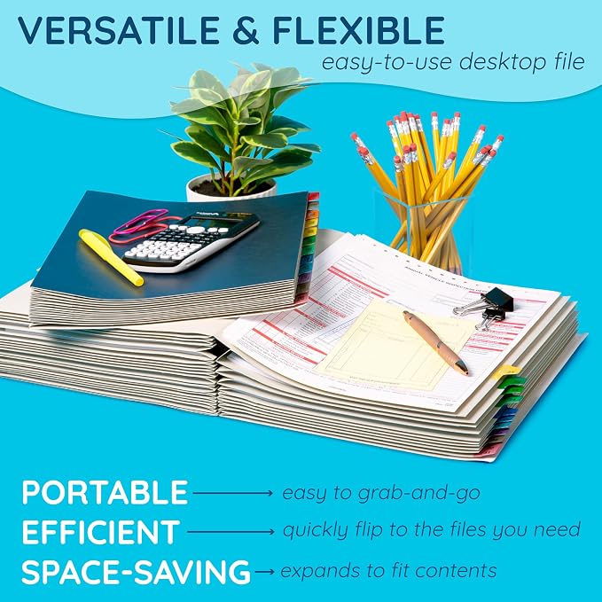 Blue Summit Expandable Monthly File Organizer, Tickler File Combo 31 Daily and - Image 5