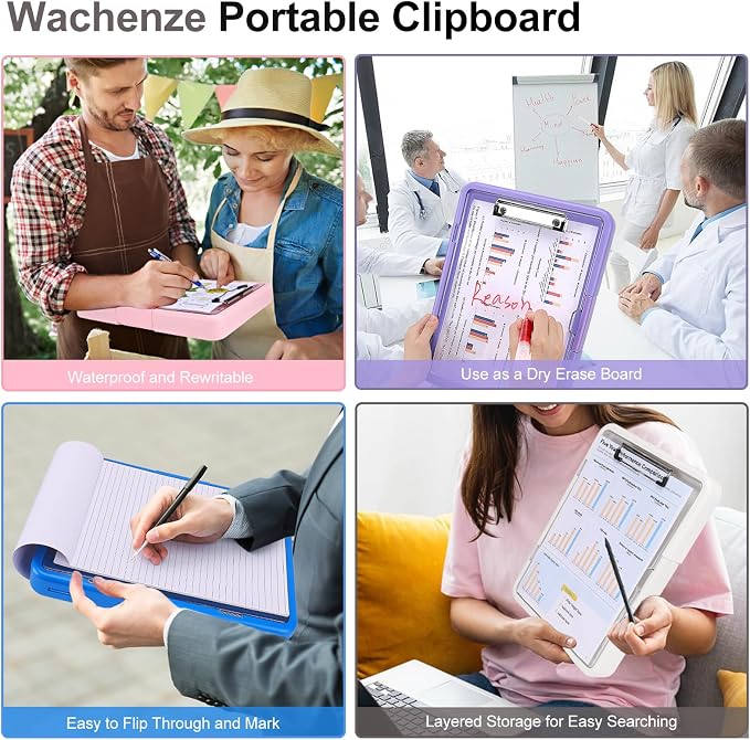 Clipboard with 2 Storage & Pen Holder, Heavy Duty Clip Boards 8.5x11 with Dual - Image 8