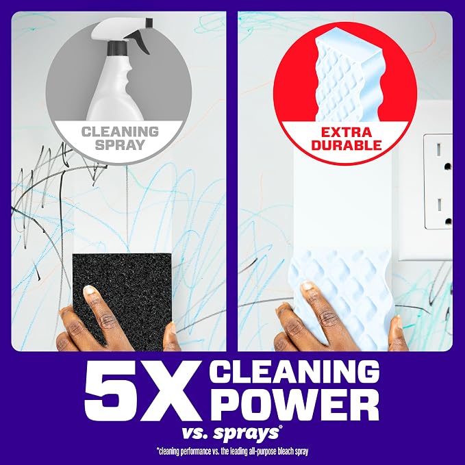 Mr. Clean Magic Eraser Sponge, All Purpose Cleaner, Cleaning Scrubber, Shower - Image 4