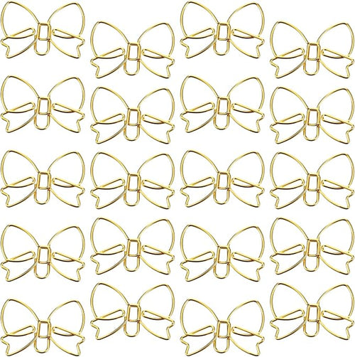 100PCS Gold Paper Clips Small, Ymapinc Cute Metal Bow Paperclips, Bow Paper by Unknown