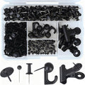310 Pcs Black Push Pins Set, 5-Style Decorative Thumb Tacks by YOUDEFUL