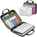 Binder Folders Organizer with 20 Pack Heavyweight Plastic Pockets, Fireproof by ZOOPIP