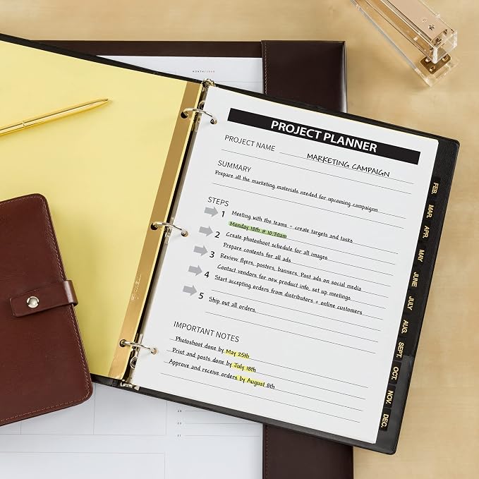 Avery Jan-Dec Dividers for 3 Ring Binders, 12 Tabs/Set, Pre-Printed Black - Image 6