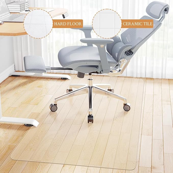 KMAT Office Chair Mat, Easy Glide Hard Wood Tile Floor Mats, Heavy Duty Floor - Image 7